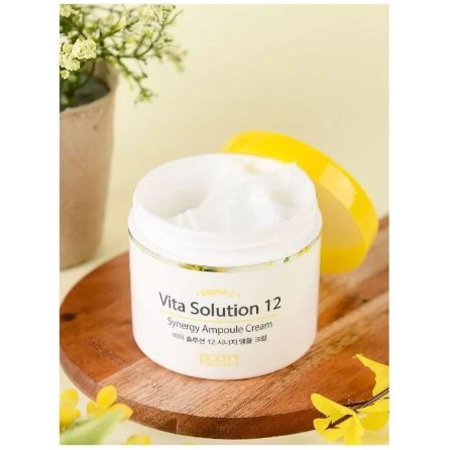 JIGOTT Vita Solution 12 Synergy Ampoule Cream, 100мл. Крем для лица ампульный для выравнивания тона кожи