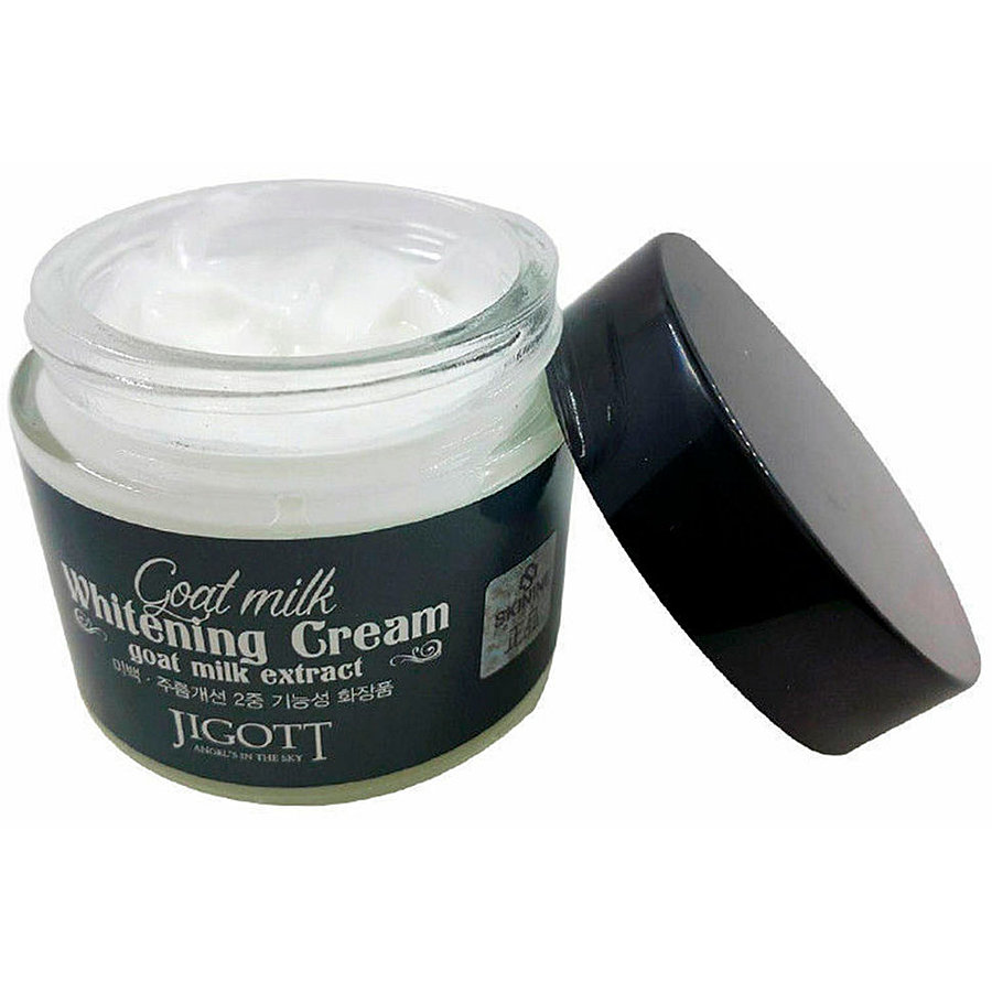 JIGOTT Goat Milk Whitening Cream, 70мл. Крем для лица увлажняющий для выравнивания тона кожи с козьим молоком