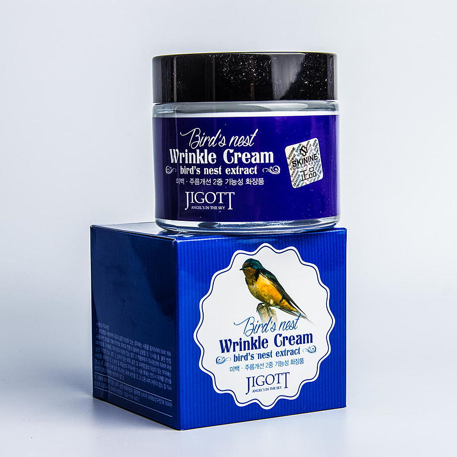 JIGOTT Bird’s Nest Wrinkle Cream, 70мл. Крем для лица увлажняющий с экстрактом ласточкиного гнезда