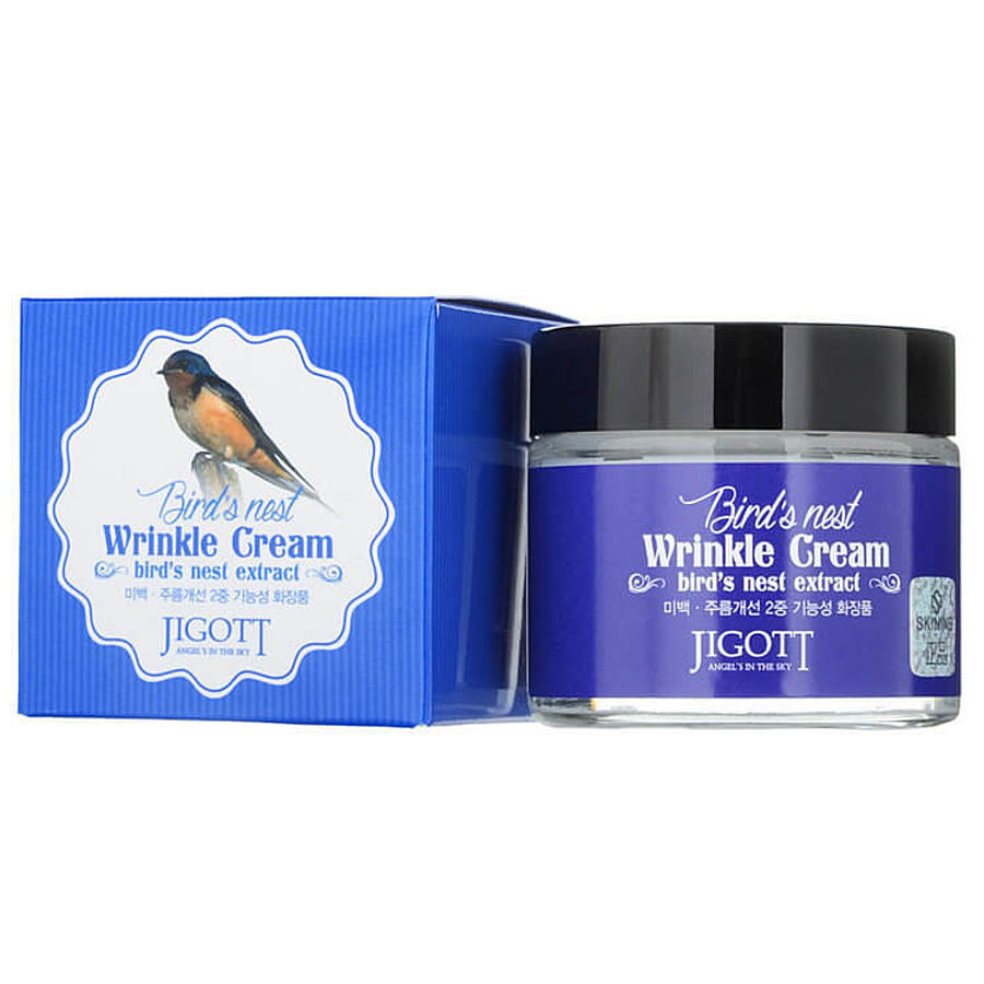 JIGOTT Bird’s Nest Wrinkle Cream, 70мл. Крем для лица увлажняющий с экстрактом ласточкиного гнезда