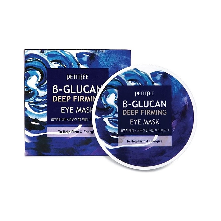 PETITFEE B Glucan Deep Firming Eye Mask, 60шт. Патчи для глаз тканевые увлажняющие с бета-глюканом