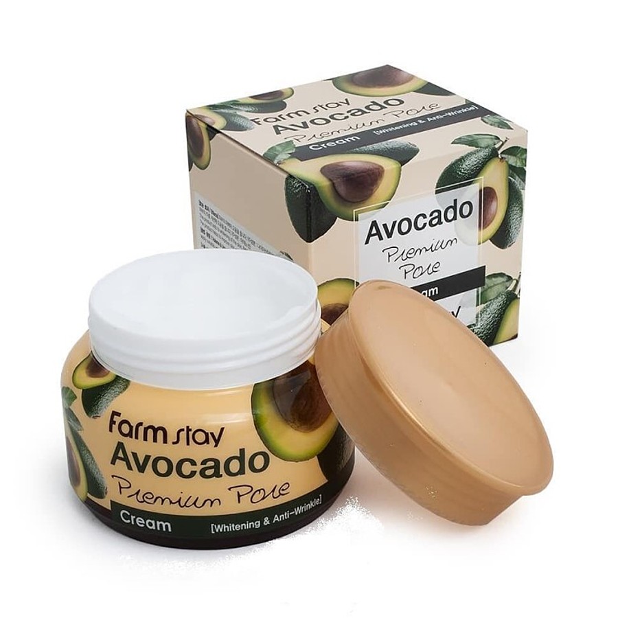 FARMSTAY Avocado Premium Pore Cream, 100гр. FarmStay Крем для лица отбеливающий с эффектом лифтинга с маслом косточек авокадо